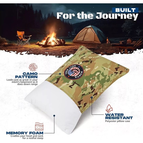 Therapeutic Camping Travel Pillow - Shredded Small Memory Foam Pillow for Deploy - Picture 6 of 6